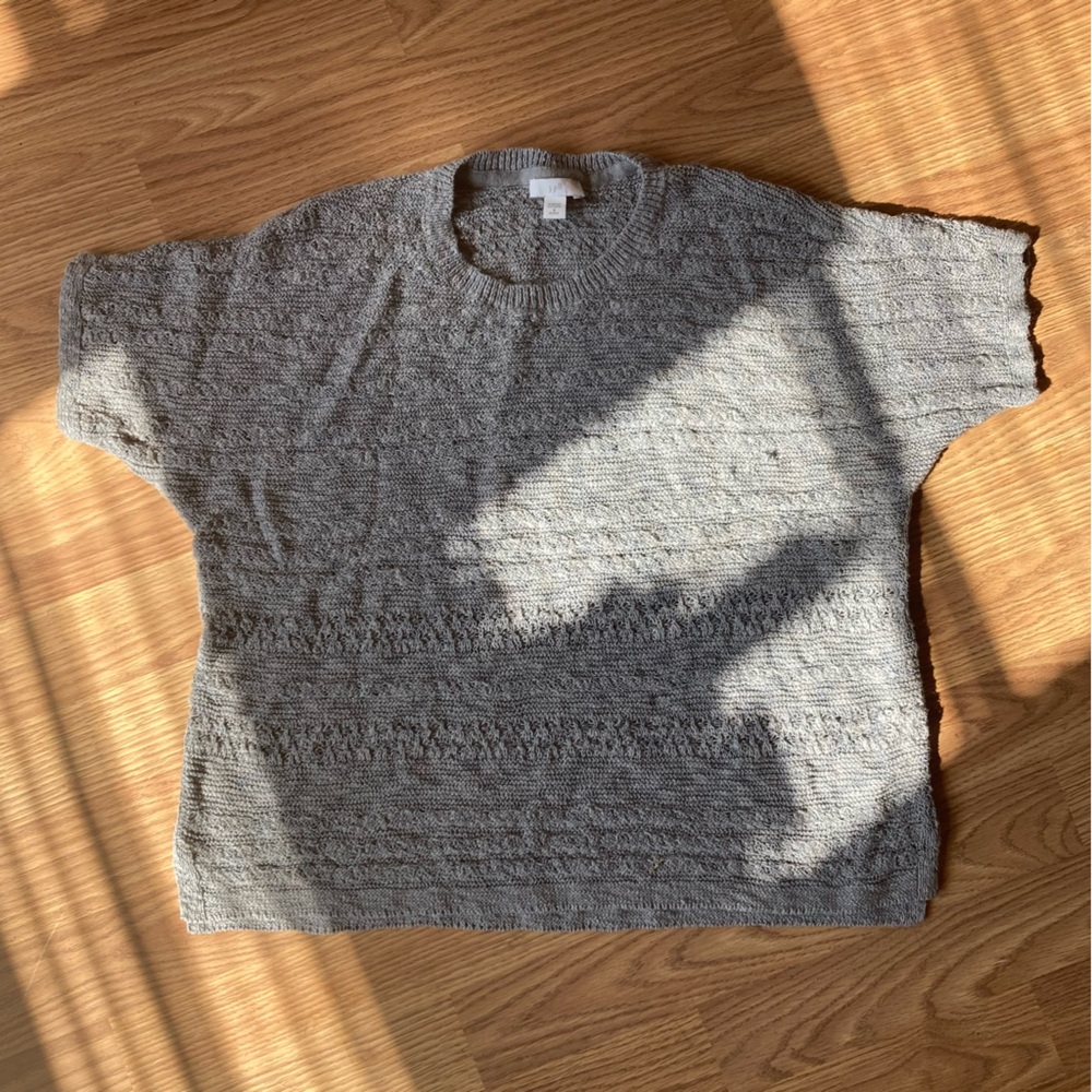 J Jill Textured Sweater Tee
